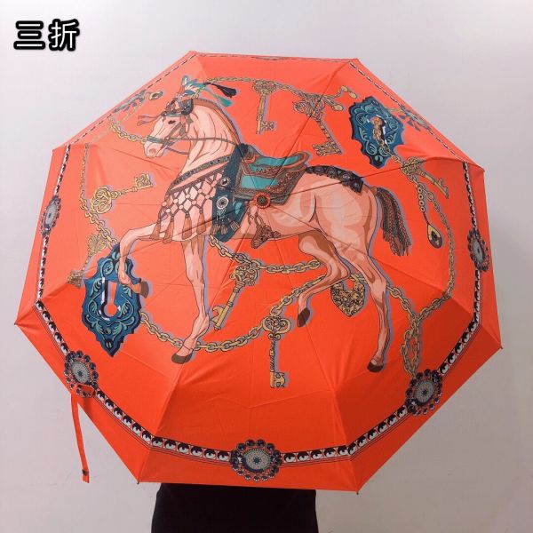 designer,replica,clothing,fake,1:1,lv,luxury,high quality Hermes counter summer new automatic folding umbrella