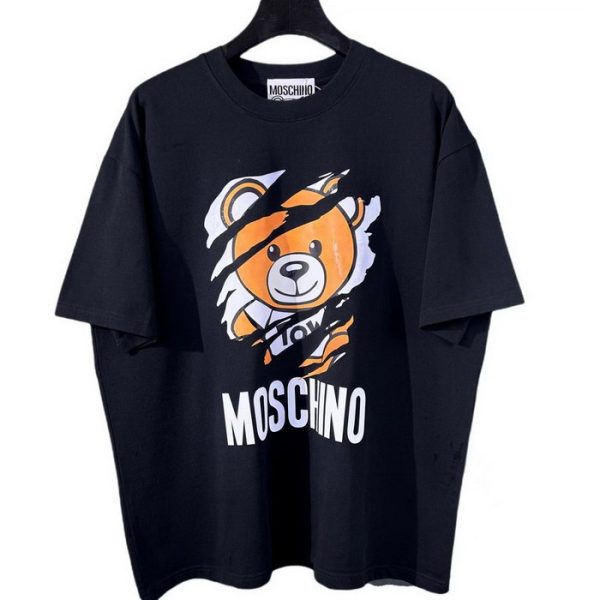 designer,replica,clothing,fake,1:1,lv,luxury,high quality 23/MOSCHINO men’s new luxury round neck short-sleeved T-shirt