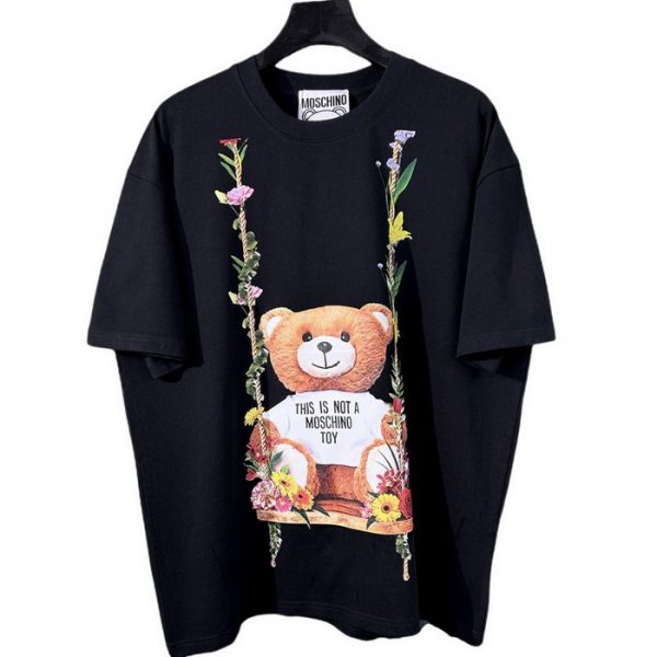 designer,replica,clothing,fake,1:1,lv,luxury,high quality 23/MOSCHINO men’s new luxury round neck short-sleeved T-shirt
