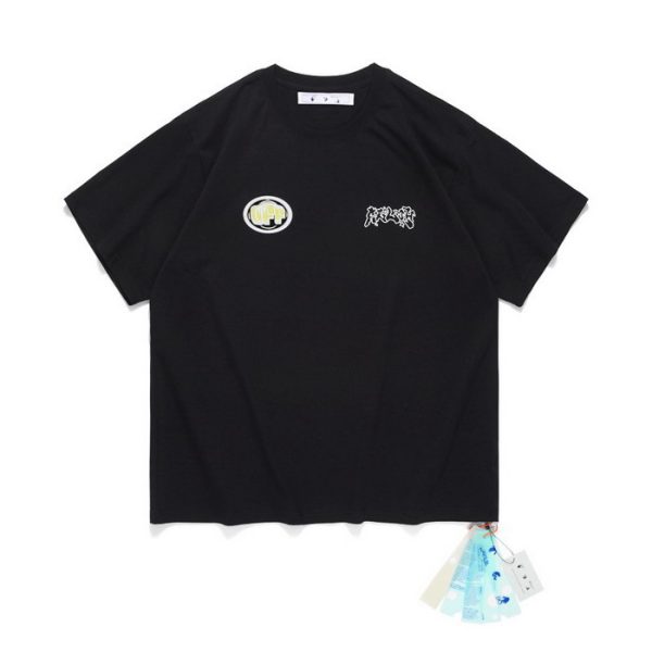 designer,replica,clothing,fake,1:1,lv,luxury,high quality 23/OFF WHITE men’s new round neck short-sleeved T-shirt