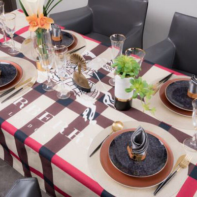 designer,replica,clothing,fake,1:1,lv,luxury,high quality Burberry new cotton and linen tablecloth