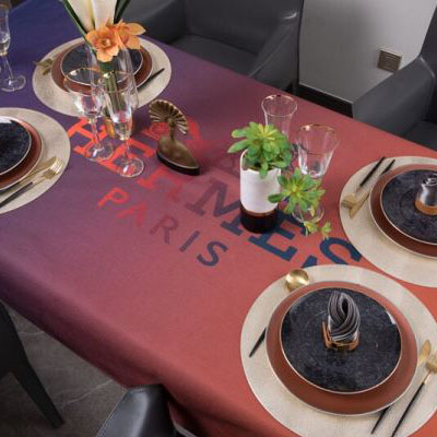 designer,replica,clothing,fake,1:1,lv,luxury,high quality Hermes new cotton and linen tablecloth