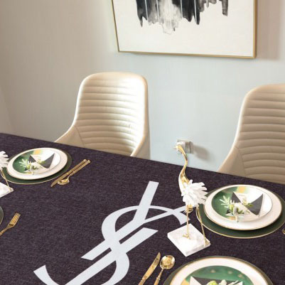 designer,replica,clothing,fake,1:1,lv,luxury,high quality YSL new cotton and linen tablecloth