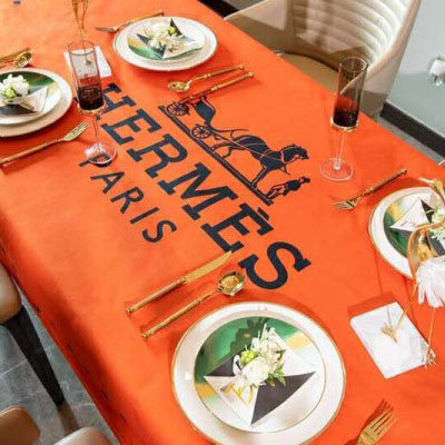 designer,replica,clothing,fake,1:1,lv,luxury,high quality Hermes new cotton and linen tablecloth