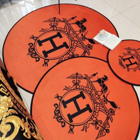 designer,replica,clothing,fake,1:1,lv,luxury,high quality Hermes new round hard floor mat
