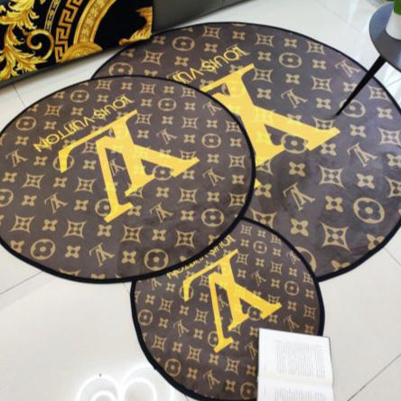 designer,replica,clothing,fake,1:1,lv,luxury,high quality L* new round hard floor mat