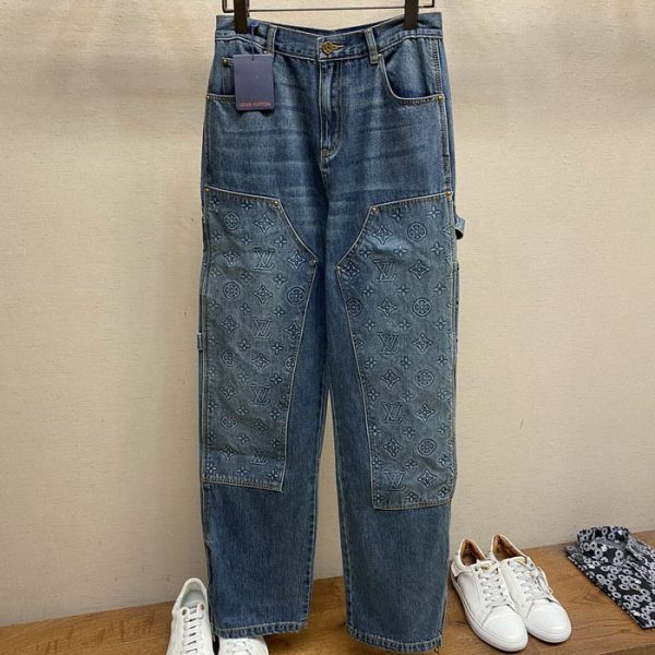 designer,replica,clothing,fake,1:1,lv,luxury,high quality 23/L* men’s denim trousers