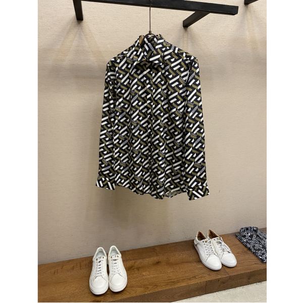 designer,replica,clothing,fake,1:1,lv,luxury,high quality 23/Versace men’s fashionable casual long-sleeved shirt