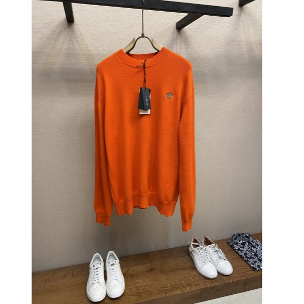 designer,replica,clothing,fake,1:1,lv,luxury,high quality 23/VERSACE Men’s Fashionable Off Long Sleeve Sweater