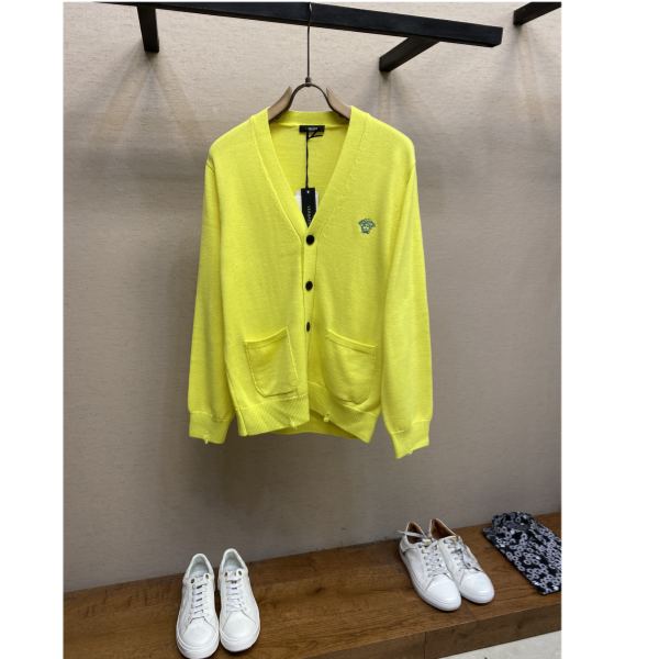 designer,replica,clothing,fake,1:1,lv,luxury,high quality 23/VERSACE Men’s Fashionable Off Long Sleeve Sweater Jacket