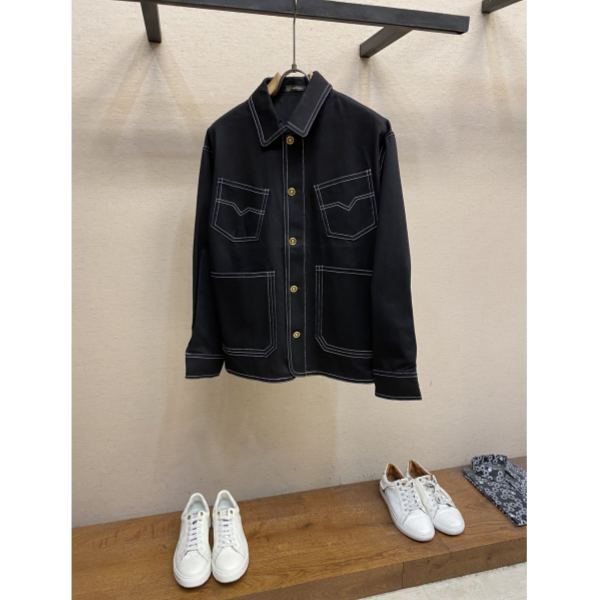 designer,replica,clothing,fake,1:1,lv,luxury,high quality 23/VERSACE Men’s Fashionable Off Long Sleeve Jacket