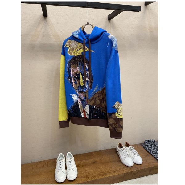 designer,replica,clothing,fake,1:1,lv,luxury,high quality 23/L* Men’s Fashionable Off Long Sleeve Hooded Sweatshirt