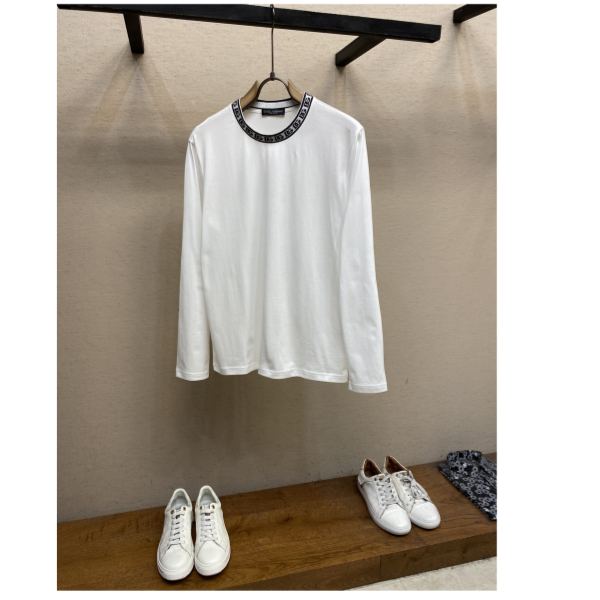 designer,replica,clothing,fake,1:1,lv,luxury,high quality 23/Dolce & Gabbana Men’s Fashion Off Long Sleeve T-Shirt