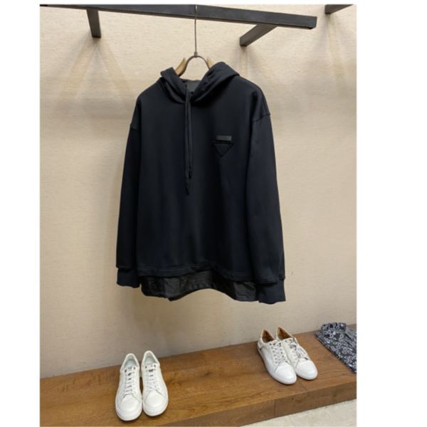 designer,replica,clothing,fake,1:1,lv,luxury,high quality 23/Prada Men’s Fashionable Off Long Sleeve Hooded Sweatshirt