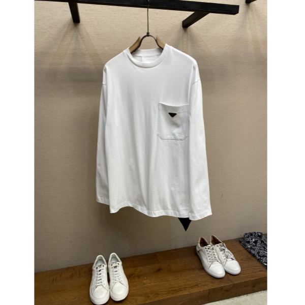 designer,replica,clothing,fake,1:1,lv,luxury,high quality 23/Prada Men’s Fashionable Off Long Sleeve T-Shirt