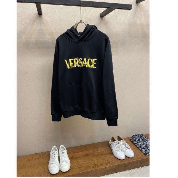 designer,replica,clothing,fake,1:1,lv,luxury,high quality 23/VERSACE Men’s Fashionable Off Long Sleeve Hooded Sweatshirt