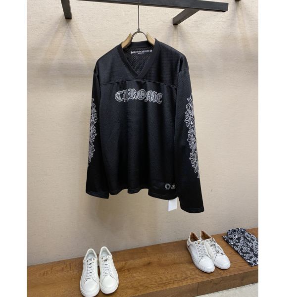 designer,replica,clothing,fake,1:1,lv,luxury,high quality 23/ChromeHearts Men’s Fashionable Off Long Sleeve T-Shirt
