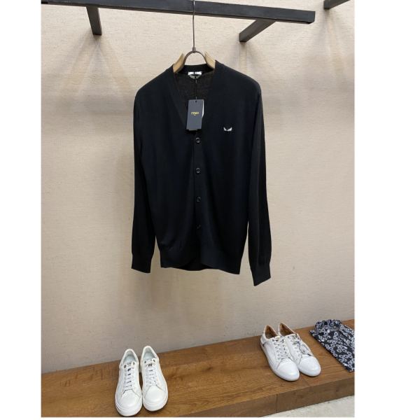 designer,replica,clothing,fake,1:1,lv,luxury,high quality 23/Fendi Men’s Fashionable Off Long Sleeve Sweater Jacket