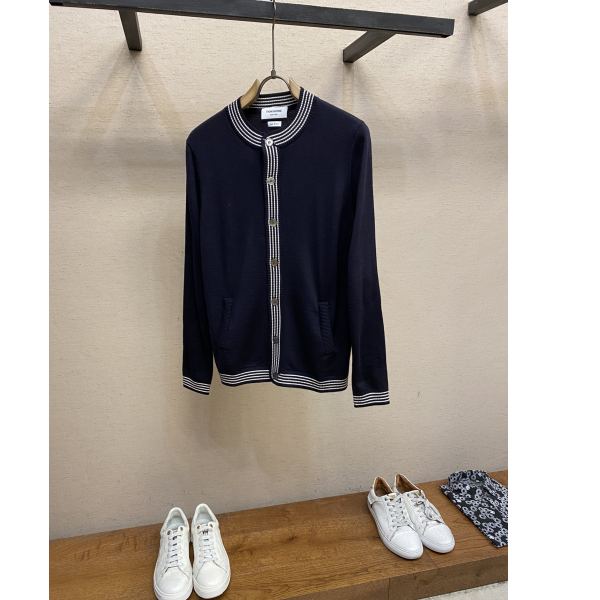 designer,replica,clothing,fake,1:1,lv,luxury,high quality 23/Thom Browne Men’s Fashionable Off Long Sleeve Sweater Jacket