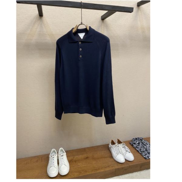 designer,replica,clothing,fake,1:1,lv,luxury,high quality 23/Bottega Veneta Men’s Long Sleeve Lapel T-Shirt