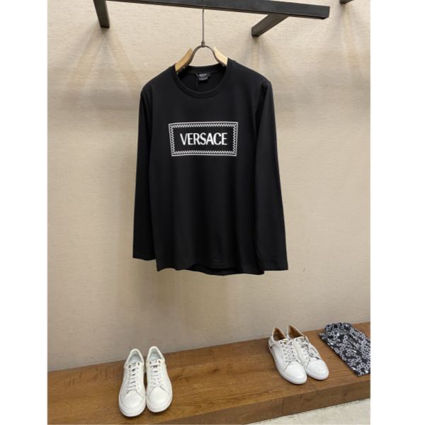 designer,replica,clothing,fake,1:1,lv,luxury,high quality 23/VERSACE men’s long-sleeved T-shirt