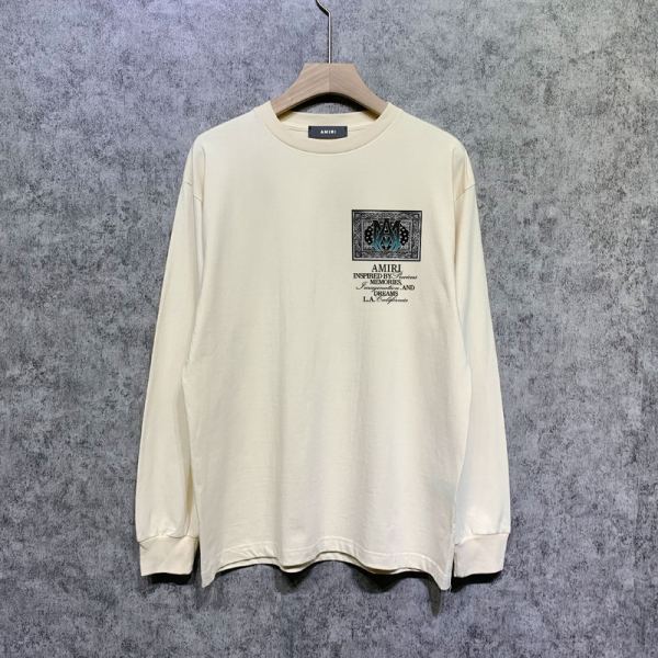 designer,replica,clothing,fake,1:1,lv,luxury,high quality 23/AMIRI men’s new long-sleeved T-shirt