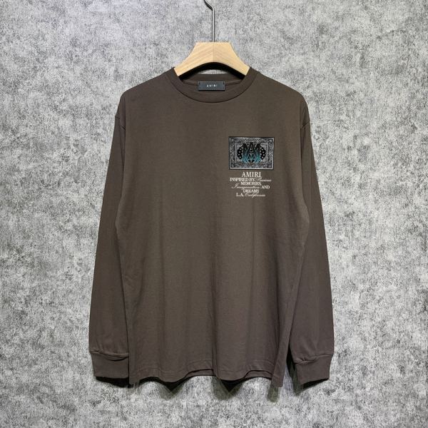 designer,replica,clothing,fake,1:1,lv,luxury,high quality 23/AMIRI men’s new long-sleeved T-shirt