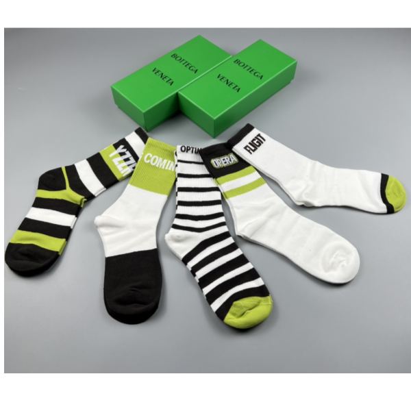 designer,replica,clothing,fake,1:1,lv,luxury,high quality Bottega Veneta 2023 new autumn and winter socks (5 pairs one box)