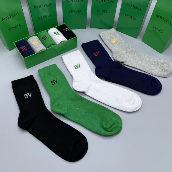 designer,replica,clothing,fake,1:1,lv,luxury,high quality Bottega Veneta 2023 new autumn and winter socks (5 pairs one box)
