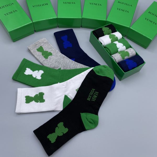 designer,replica,clothing,fake,1:1,lv,luxury,high quality Bottega Veneta 2023 new autumn and winter socks (5 pairs one box)