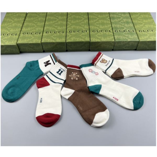 designer,replica,clothing,fake,1:1,lv,luxury,high quality Gucci2023 new autumn and winter socks (3 pairs one box)
