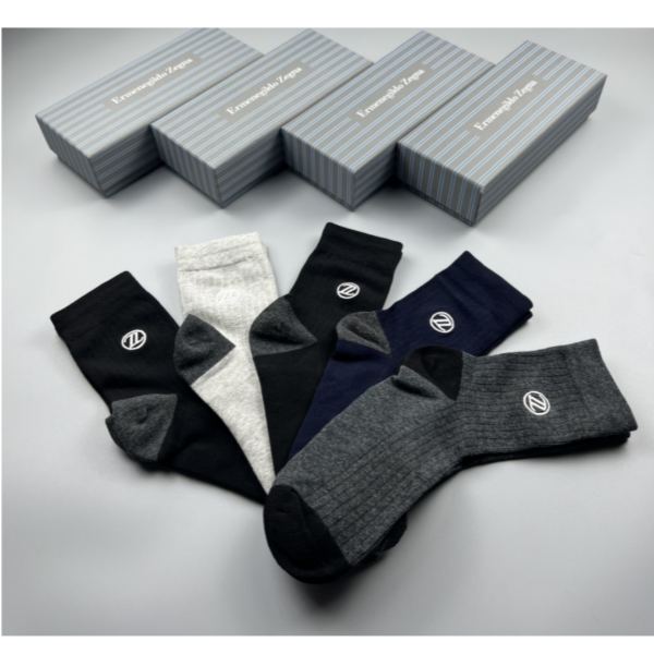 designer,replica,clothing,fake,1:1,lv,luxury,high quality Zegna2023 new autumn and winter socks (5 pairs one box)