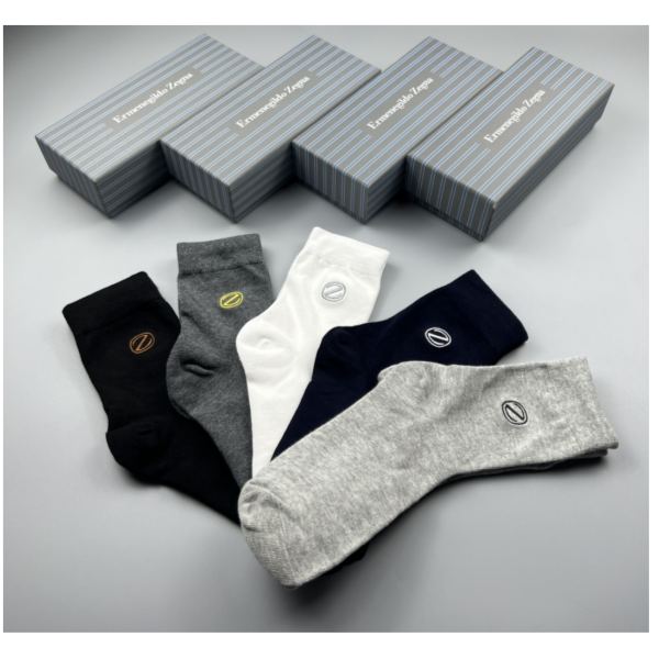 designer,replica,clothing,fake,1:1,lv,luxury,high quality Zegna2023 new autumn and winter socks (5 pairs one box)