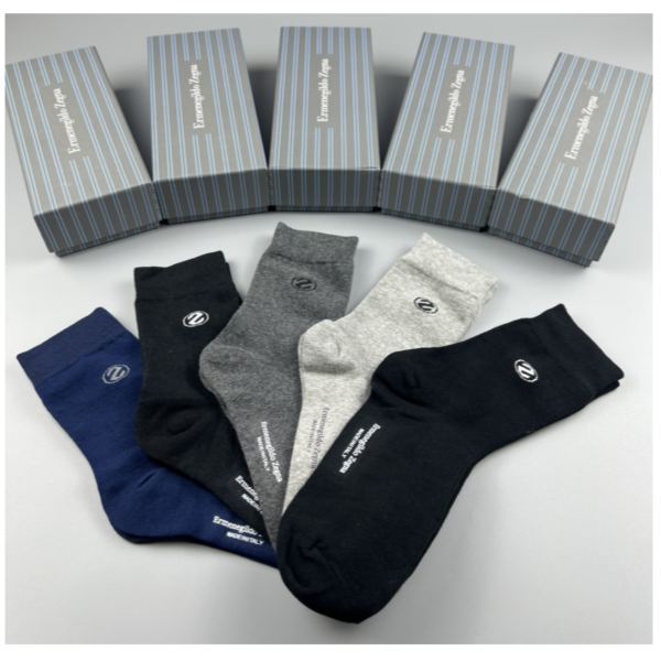 designer,replica,clothing,fake,1:1,lv,luxury,high quality Zegna2023 new autumn and winter socks (5 pairs one box)