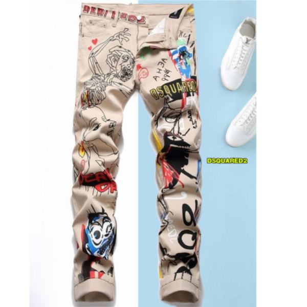 designer,replica,clothing,fake,1:1,lv,luxury,high quality 23/Dsquared2 men’s new denim trousers