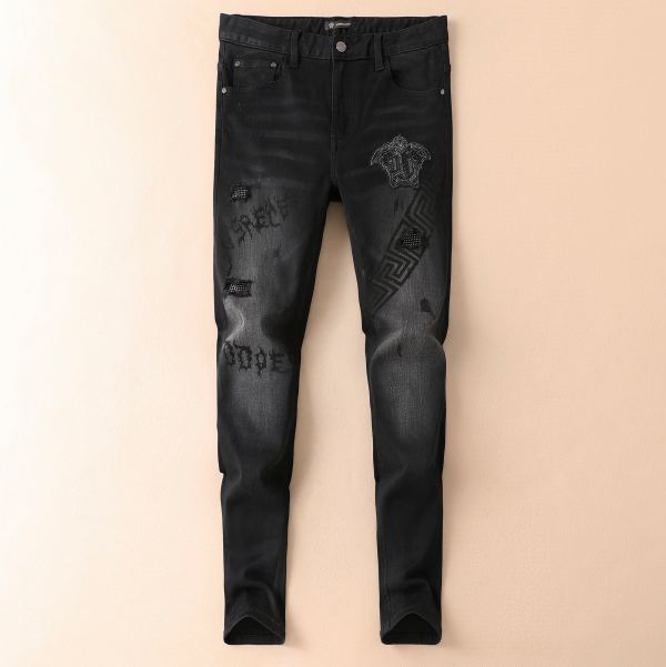 designer,replica,clothing,fake,1:1,lv,luxury,high quality 23/VERSACE men’s new denim trousers