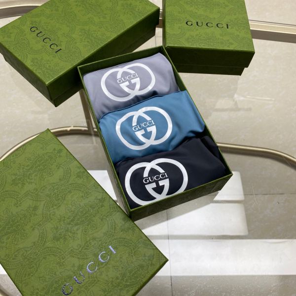 designer,replica,clothing,fake,1:1,lv,luxury,high quality Gucci men’s underwear (Three pcs)