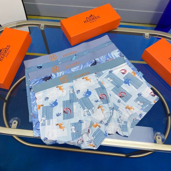 designer,replica,clothing,fake,1:1,lv,luxury,high quality Hermes men’s underwear (Three pcs)
