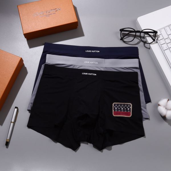 designer,replica,clothing,fake,1:1,lv,luxury,high quality L* men’s underwear (Three pcs)
