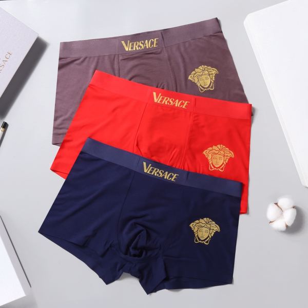 designer,replica,clothing,fake,1:1,lv,luxury,high quality VERSACE men’s underwear (Three pcs)