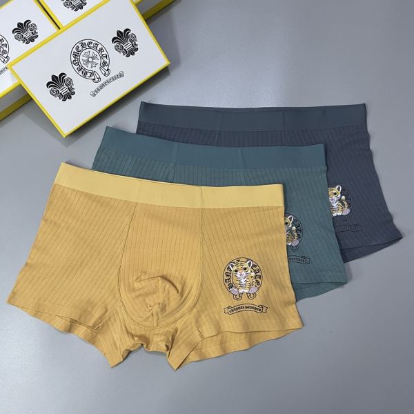 designer,replica,clothing,fake,1:1,lv,luxury,high quality ChromeHearts men’s underwear (Three pcs)