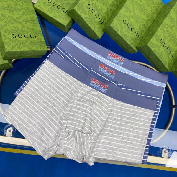 designer,replica,clothing,fake,1:1,lv,luxury,high quality Gucci men’s underwear (Three pcs)