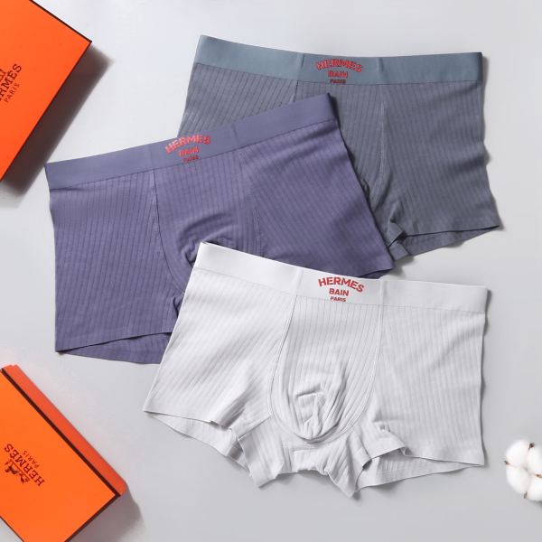 designer,replica,clothing,fake,1:1,lv,luxury,high quality Hermes men’s underwear (Three pcs)