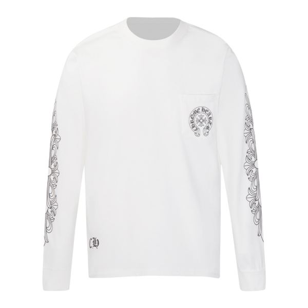 designer,replica,clothing,fake,1:1,lv,luxury,high quality 23/ChromeHearts Men’s New Long Sleeve Long T