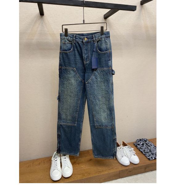 designer,replica,clothing,fake,1:1,lv,luxury,high quality 23/L* men’s denim trousers