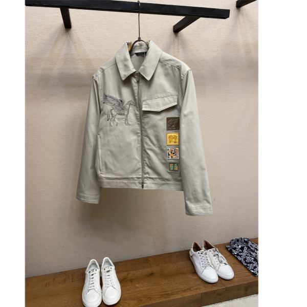 designer,replica,clothing,fake,1:1,lv,luxury,high quality 23/Hermes men’s long-sleeved jacket