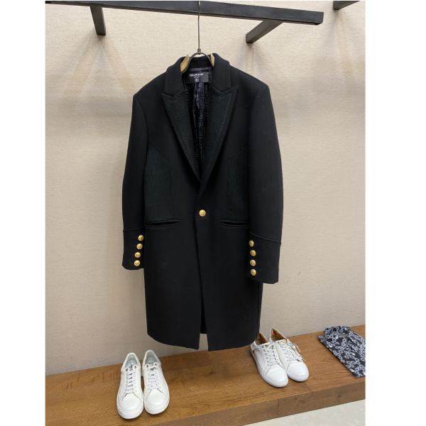 designer,replica,clothing,fake,1:1,lv,luxury,high quality 23/Balmain men’s long-sleeved wool coat