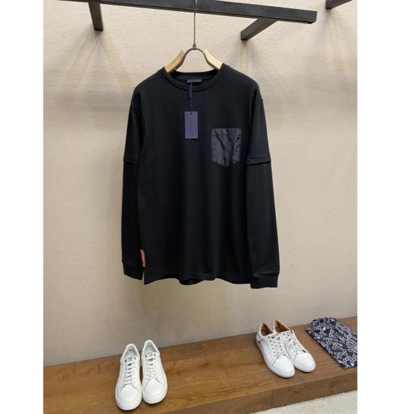 designer,replica,clothing,fake,1:1,lv,luxury,high quality 23/Prada men’s long-sleeved T-shirt