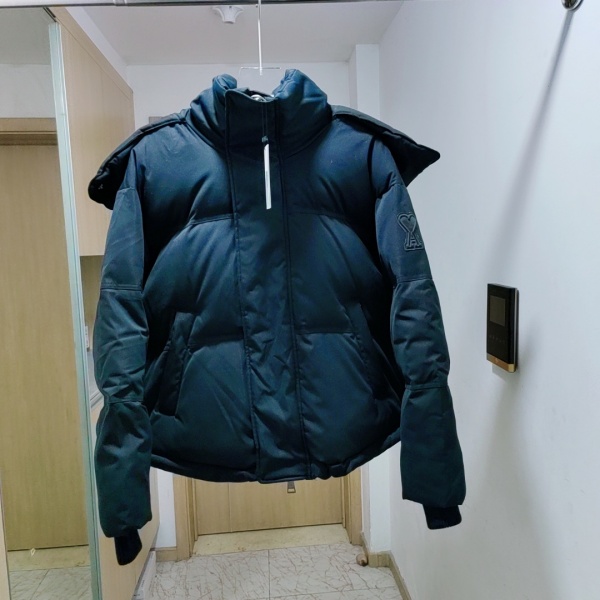 designer,replica,clothing,fake,1:1,lv,luxury,high quality 23/AMI latest men’s long-sleeved down jacket