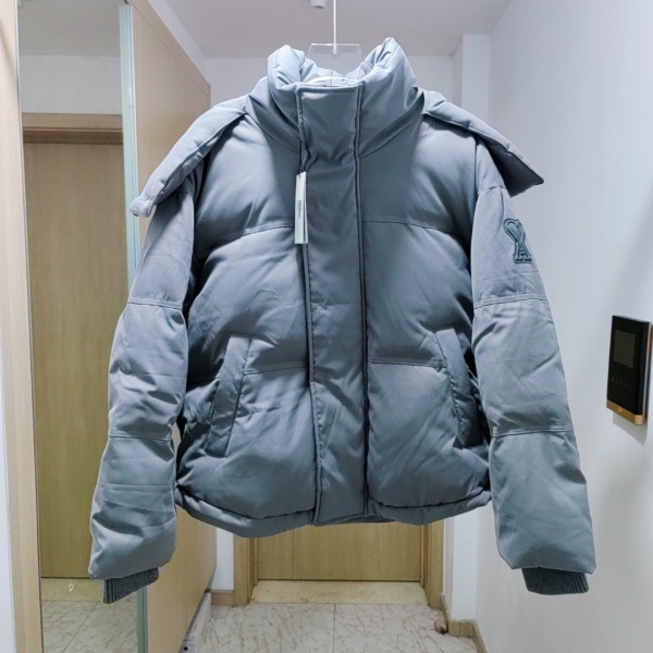 designer,replica,clothing,fake,1:1,lv,luxury,high quality 23/AMI latest men’s long-sleeved down jacket